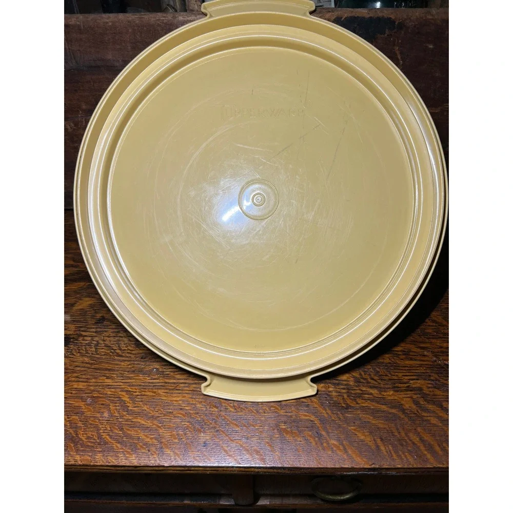 Vintage Tupperware Mixed Lot Yellow Serving Bowl Red Green Storage Containers